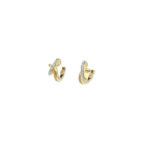 Gold-Ohrringe mit Zirkonen