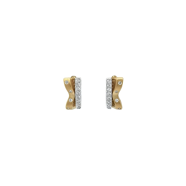 Ohrringe mit Zirkonen in Gold