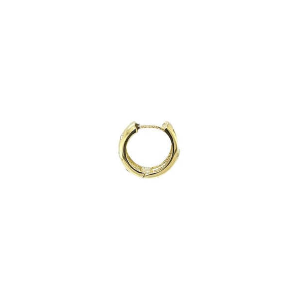 Goldene runde Ohrringe mit Zirkonen