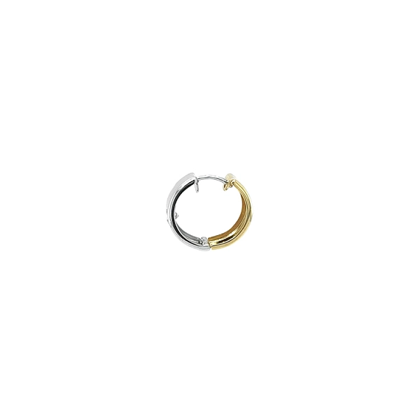 Doppelseitige Ohrringe mit Zirkonen in Gold