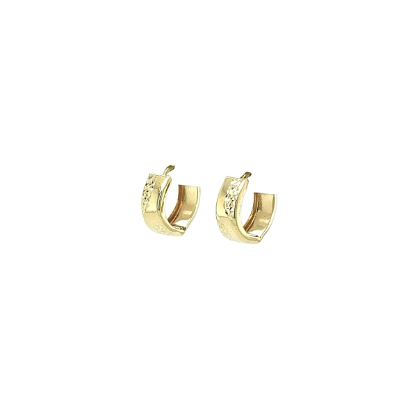 Goldene runde Ohrringe mit Wendefunktion