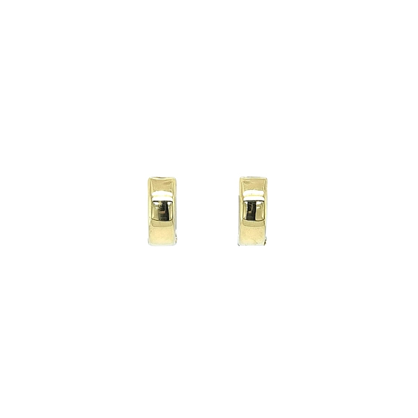 Goldene runde Ohrringe mit Wendefunktion