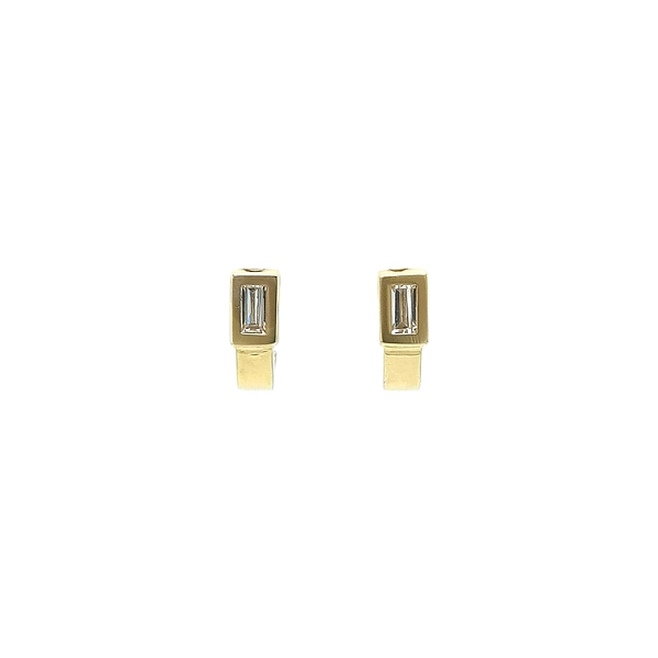 Gold-Ohrringe mit Zirkonen