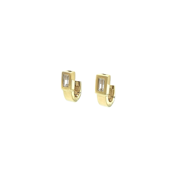 Gold-Ohrringe mit Zirkonen