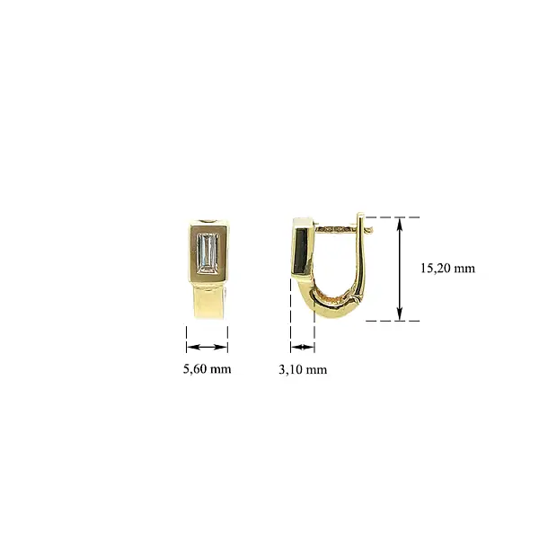 Gold-Ohrringe mit Zirkonen