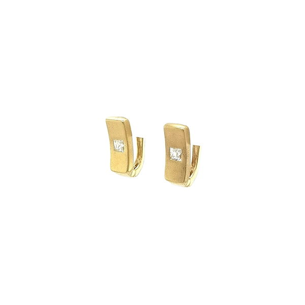 Gold-Ohrringe mit Zirkonen