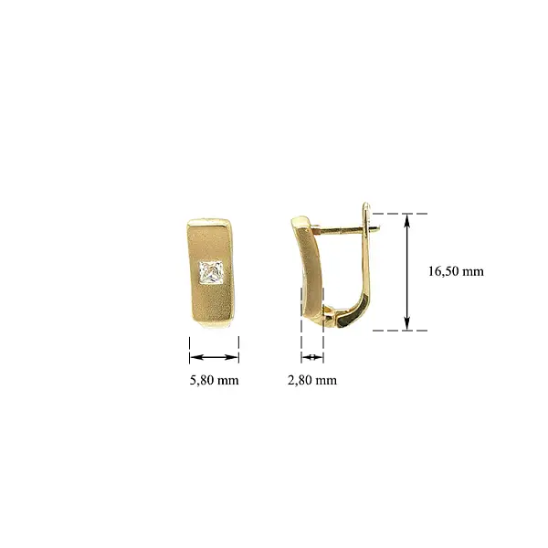 Gold-Ohrringe mit Zirkonen