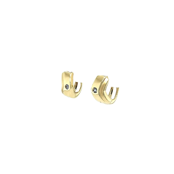 Gold-Ohrringe mit Zirkonen
