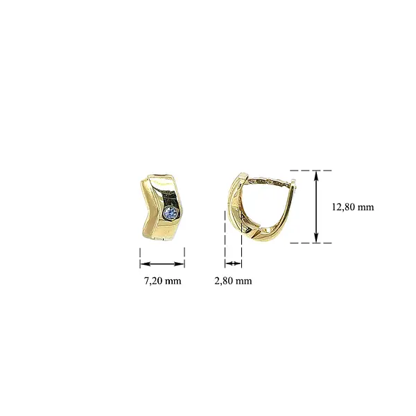 Gold-Ohrringe mit Zirkonen