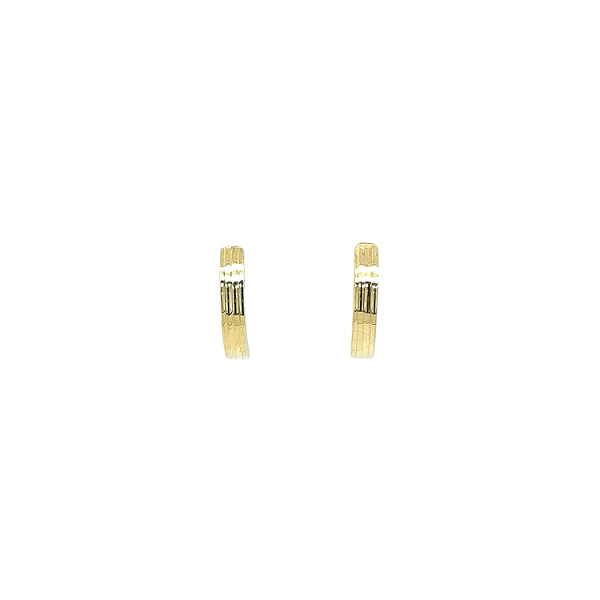 Minimalistische Halbkreis-Ohrringe in Gold