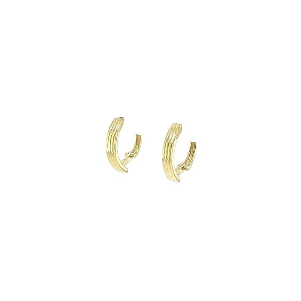 Minimalistische Halbkreis-Ohrringe in Gold