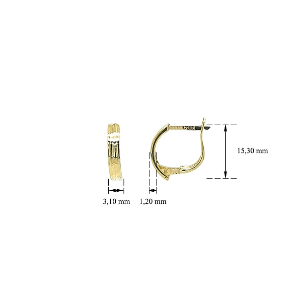 Minimalistische Halbkreis-Ohrringe in Gold