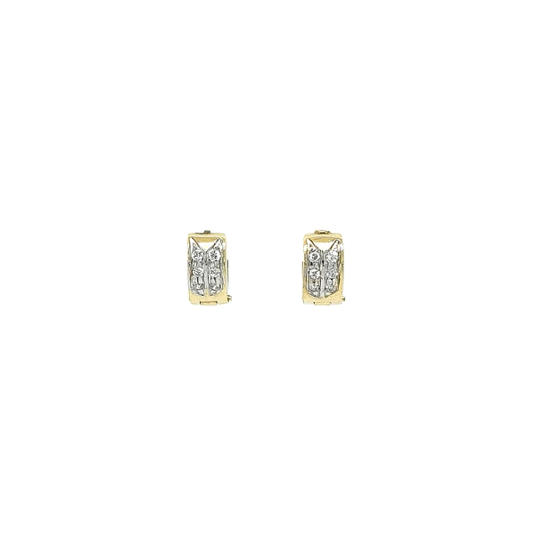 Gold-Ohrringe mit Zirkonen