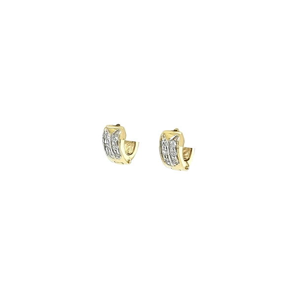 Gold-Ohrringe mit Zirkonen