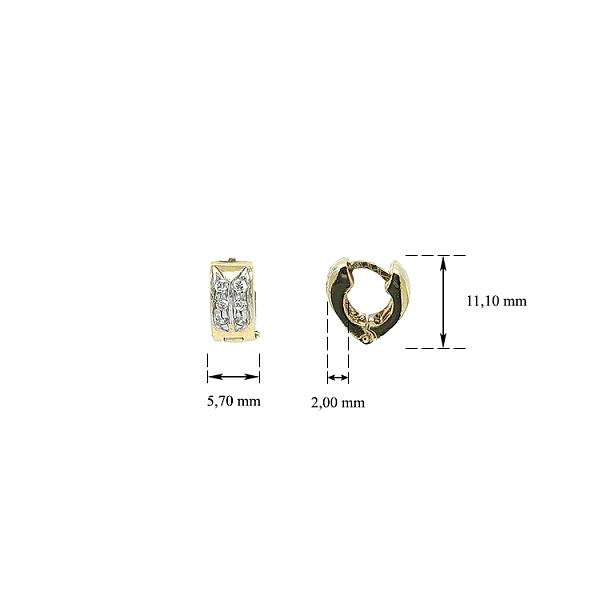 Gold-Ohrringe mit Zirkonen