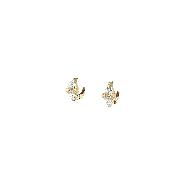 Gold-Ohrringe mit Zirkonen