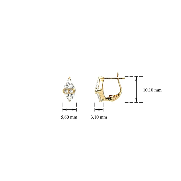 Gold-Ohrringe mit Zirkonen