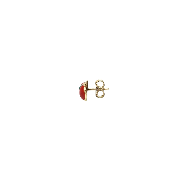 Gold-Ohrringe mit Pfirsichapfel