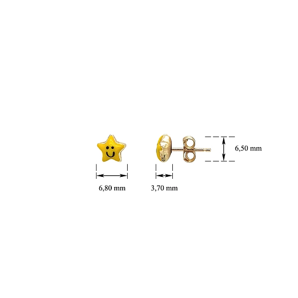 Gold Baby Star Ohrringe