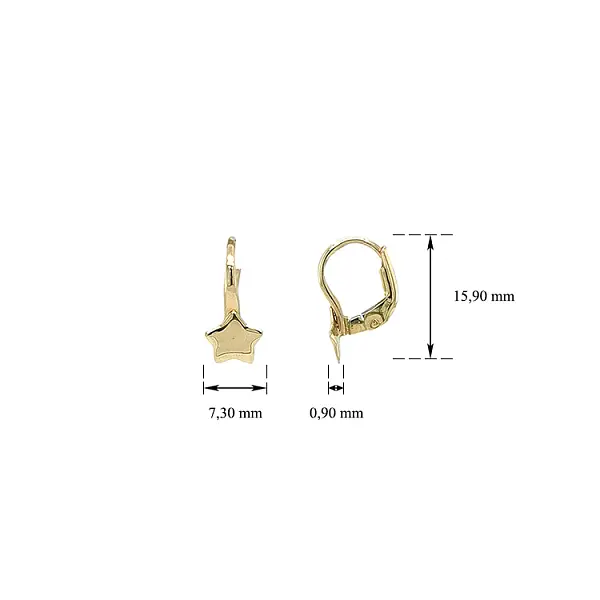 Gold-Ohrringe Sterne