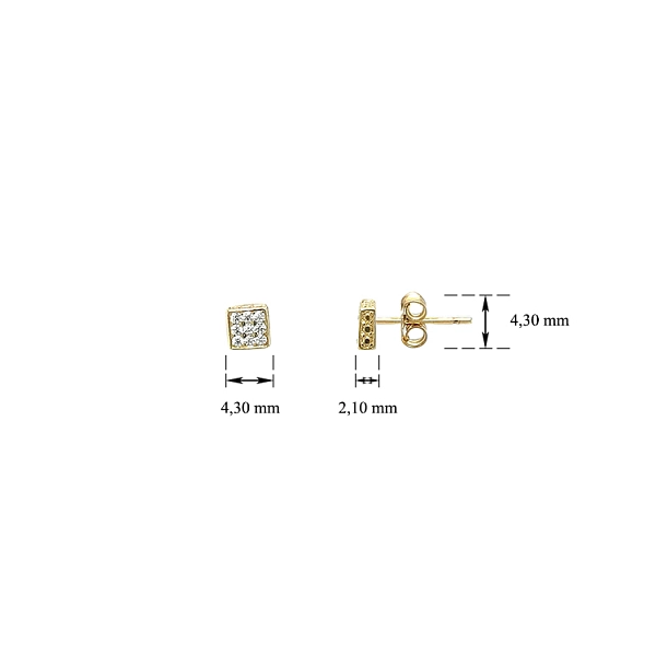 Gold-Ohrringe mit Zirkonen