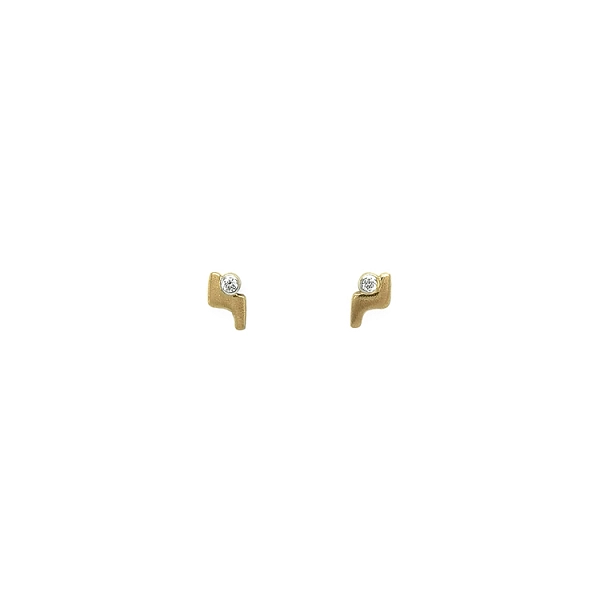 Gold-Ohrringe mit Zirkonen