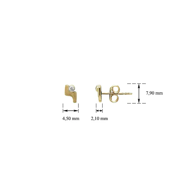 Gold-Ohrringe mit Zirkonen