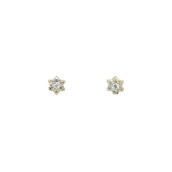 Gold-Ohrringe mit Zirkonen