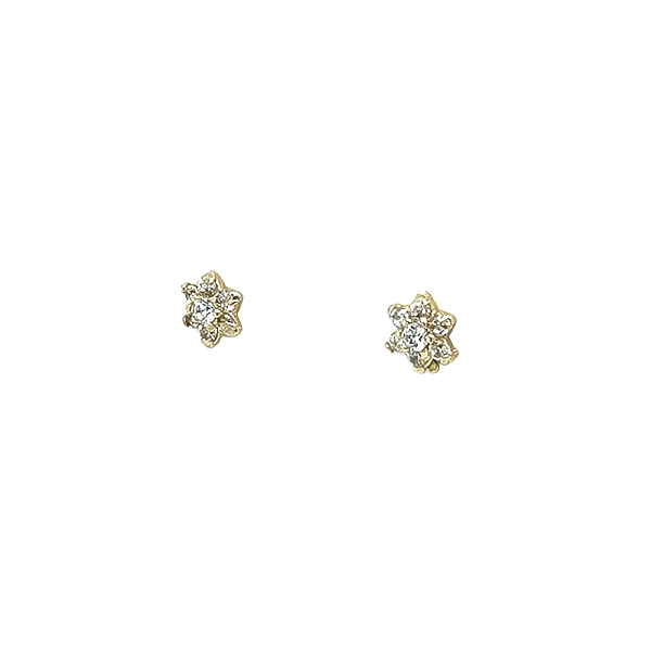 Gold-Ohrringe mit Zirkonen