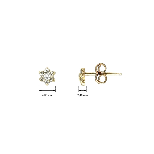 Gold-Ohrringe mit Zirkonen