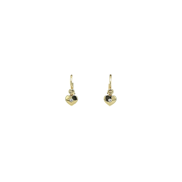 Goldene Baby-Ohrringe Herzen
