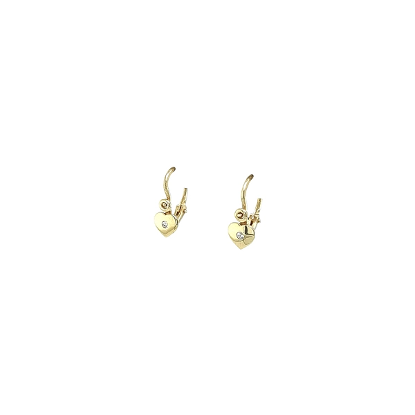 Goldene Baby-Ohrringe Herzen