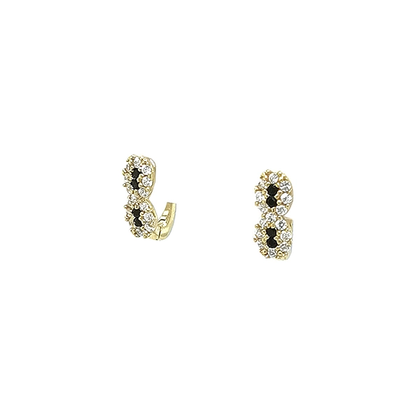 Gold-Ohrringe mit Zirkonen
