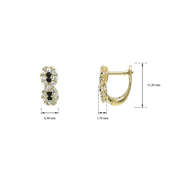 Gold-Ohrringe mit Zirkonen
