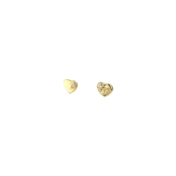 Goldene Baby-Ohrringe Herzen