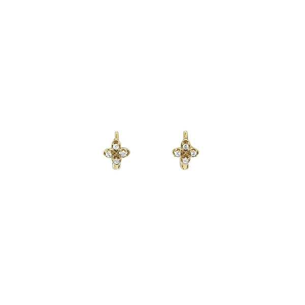 Gold-Ohrringe mit Zirkonen