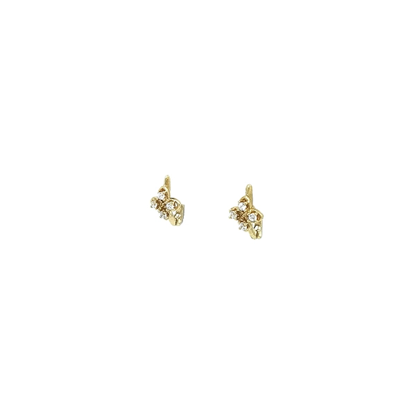 Gold-Ohrringe mit Zirkonen