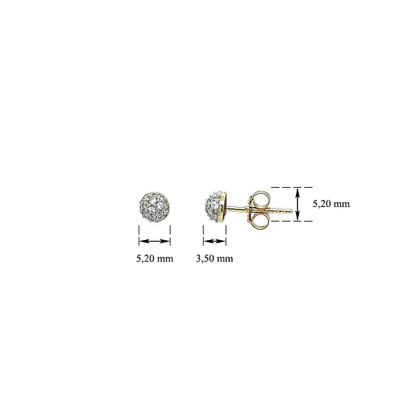 Gold-Ohrringe mit Zirkonen