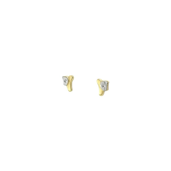 Ohrringe mit Zirkonen in Gold