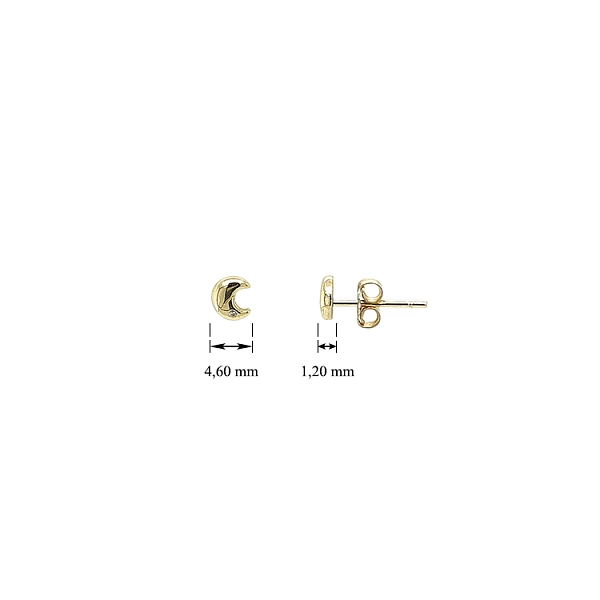 Gold-Pecek-Ohrringe Mond