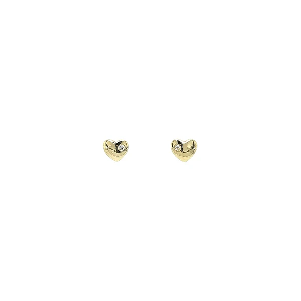 Ohrringe Herz aus Gold Pecky