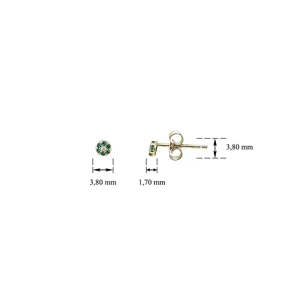 Goldohrringe mit Smaragden