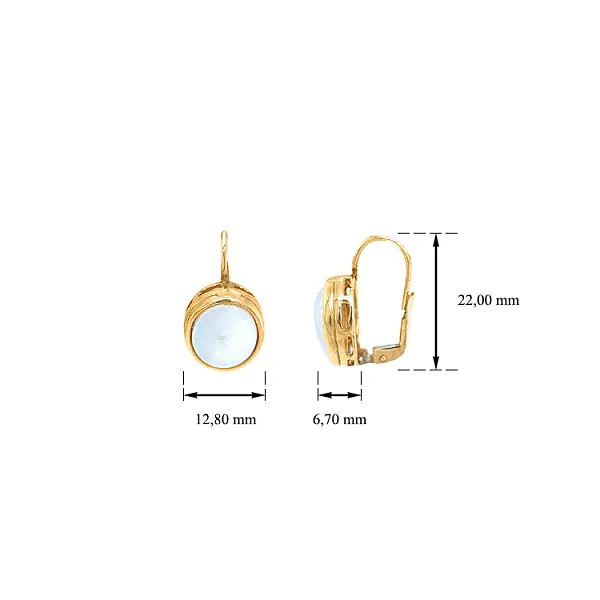 Goldohrringe mit Opalen