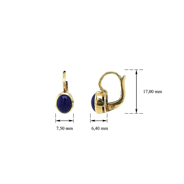 Gold-Ohrringe Lapislazuli