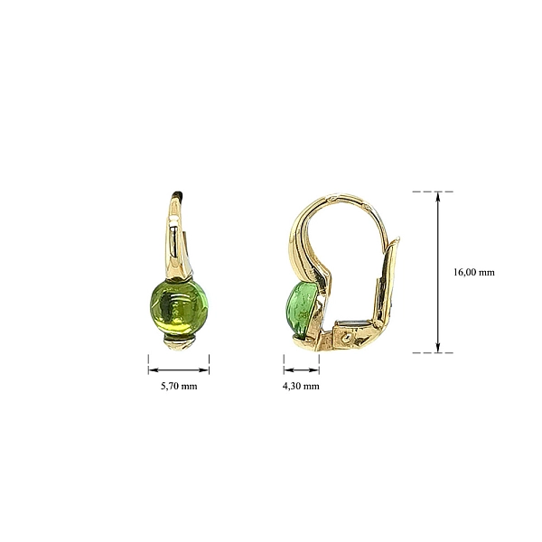 Gold-Ohrringe mit Peridot