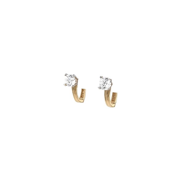 Gold-Ohrringe mit Zirkonen
