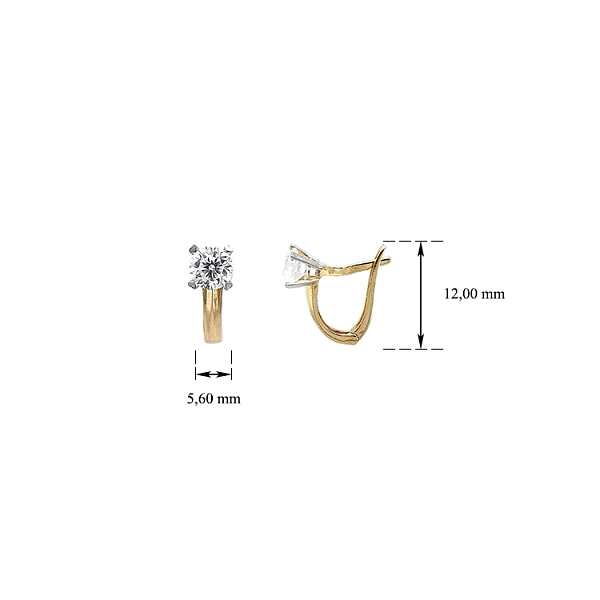 Gold-Ohrringe mit Zirkonen