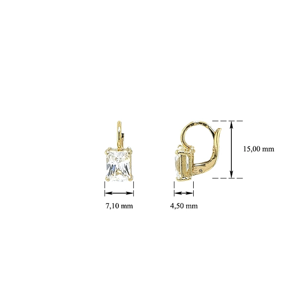 Gold-Ohrringe mit Zirkonen