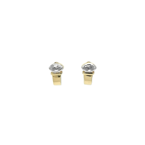 Gold-Ohrringe mit Zirkonen