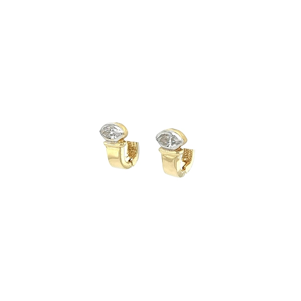 Gold-Ohrringe mit Zirkonen
